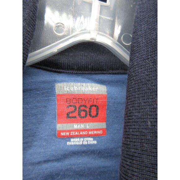 Icebreaker Sweater Large Bodyfit 260 Merino Wool 1/4 Zip Pullover - Picture 11 of 13